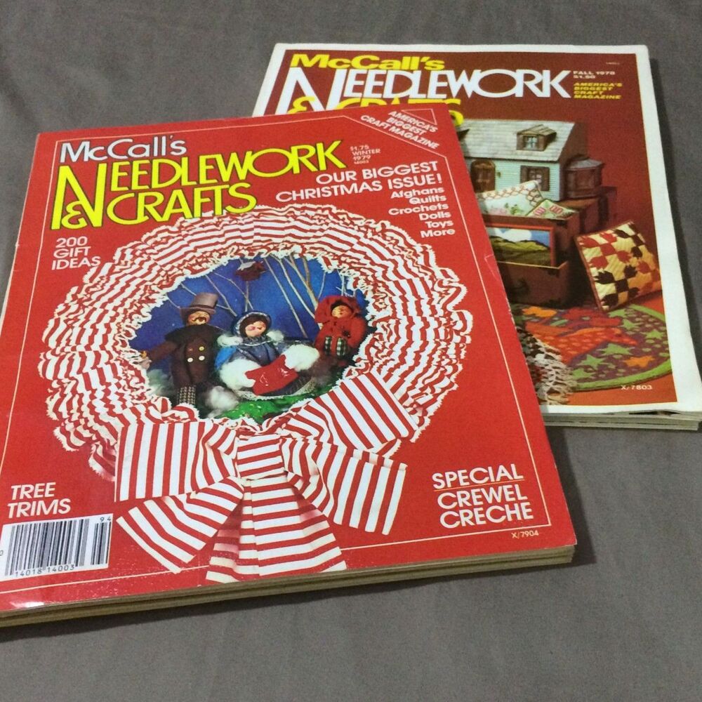 Vintage McCalls Needlework Crafts Magazines Fall 1978 Winter 1979 Lot Of 2